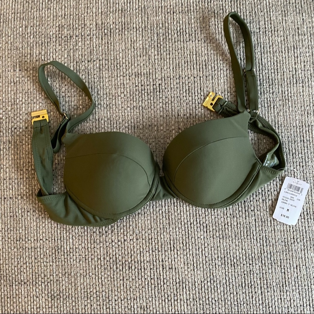 3/$20 NWT Olive Bikini Top